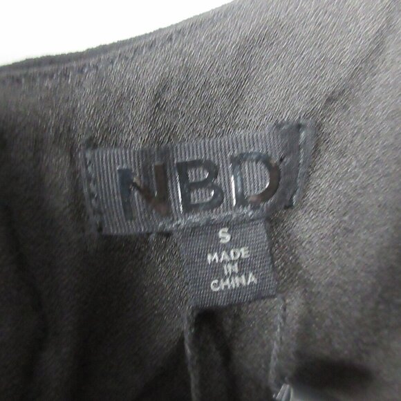 NBD Harry Mini Dress S Black Balloon Sleeve Sweetheart Neck Party Revolve 300 - Picture 3 of 13